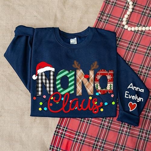 Personalized Grandma Claus Sweatshirt, Gifts for Grandma, Gifts for Christmas thumbnail 5