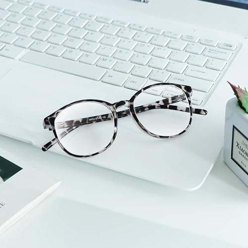 VisionGlobal Blue Light Blocking Glasses for Women/Men, Anti Eyestrain, Computer Reading, Stylish Oval Frame, Anti Glare thumbnail 6