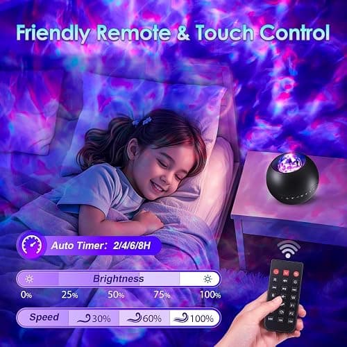 Galaxy Projector for bedroom, 20Colors Galaxy Light Projector for Bedroom, 15White Noise Led Lights for Bedroom Lights, HiFi Bluetooth Speaker,Remote&Timer Ceiling Projector Room Lights for Kids Adult thumbnail 6