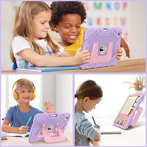Fintie Kids Friendly Case for iPad (A16) 11th Generation 11 Inch (2025), iPad 10th Generation 10.9 Inch (2022), Fully-Body Rugged Heavy Duty Shockproof Protective Case with Kickstand, Purple thumbnail 9
