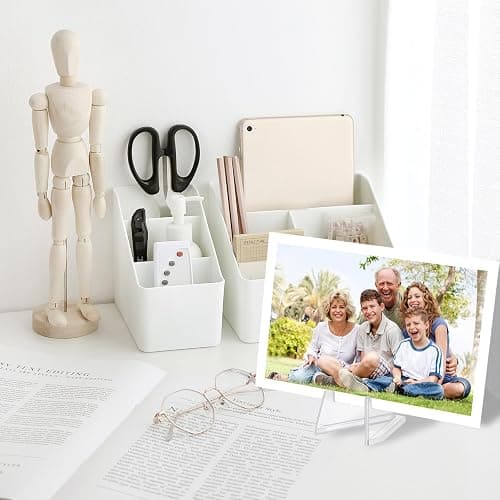 Display Stand, 30 pack Mini Clear Card Stands, Coin Display Holder Easel for Coins, Trading Cards, CDs, 2.13 Inch Tall thumbnail 6
