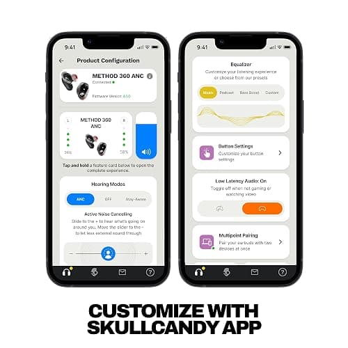Skullcandy Method 360 ANC Wireless Earbuds with Sound by Bose - Leopard | In-Ear Fit, Premium Active Noise Cancellation, 40 Hours Battery, Sweat and Water Resistant, Microphone for iPhone Android thumbnail 8