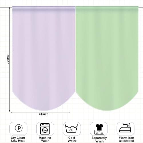 SmoothNovelty 6 Pcs School Classroom Curtains Back to Classroom Colorful Curtains for Kindergarten Daycare Primary Bedroom Playroom Room Decor(Pastel) - Pastel thumbnail 2