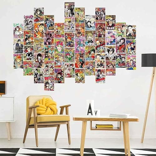 ALIBRAHIM 50Pcs Anime Magazine Wall Collage Kit, Aesthetic Picture Indie Room Decor, Fashion Room Decor for Teenagers, Room Wall Art Print, Dorm Photo Display, VSCO Posters for Bedroom thumbnail 4