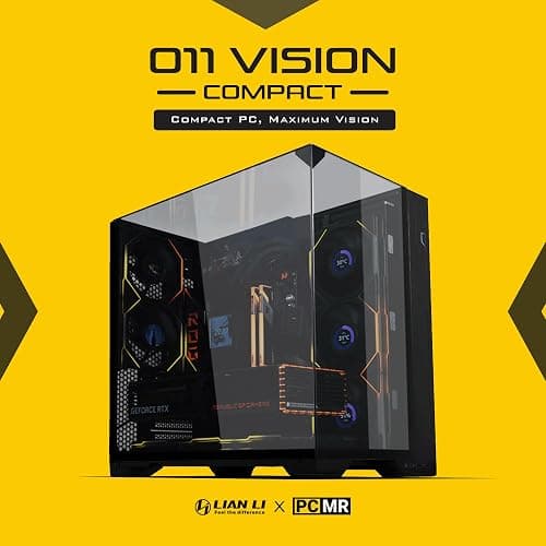 Lian Li O11 Vision Compact Black-Steel-Tempered Glass ATX Mid Tower Computer Case-Back Connect Support-O11VPX thumbnail 2