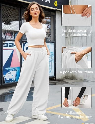 GET A MEDWomen Baggy Sweatpants Casual Wide Leg Pants thumbnail 6