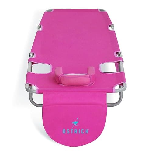 Ostrich Beach Lounge Chair, Folding & Reclining Outdoor Chaise Lounger, Pink - Portable Adjustable Recliner Chair for Lawn, Pool, Patio, Garden, and Yard thumbnail 4