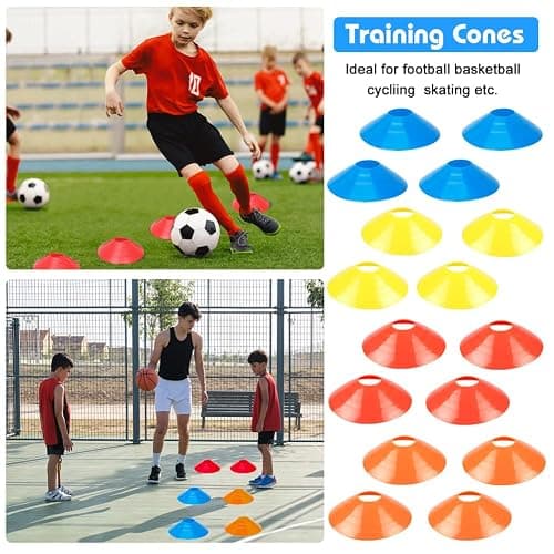 YGORTECH Soccer Speed Agility Training Set - 20FT Agility Ladder 12/16 Sports Cones and Soccer Kick Trainer Football Training Equipment Footwork Drills for Youth and Adults thumbnail 6