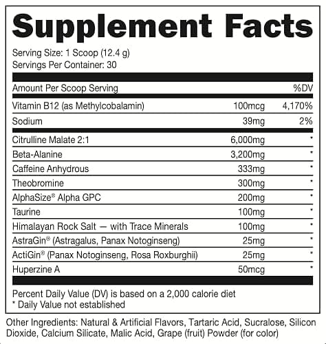 Bucked Up - Woke - HIGH STIM Pre Workout - Best Tasting - Focus Nootropic, Pump, Strength and Growth, 30 Servings (Grape) thumbnail 5