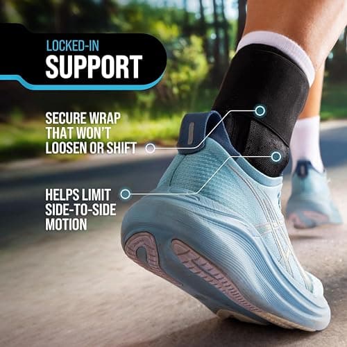 Z ATHLETICS Ankle Brace for Women & Men - Lace Up Adjustable Support with Side Stabilizers for Sprained Ankle, Achilles Tendonitis Relief | Basketball, Volleyball, Running & Sports Recovery thumbnail 5