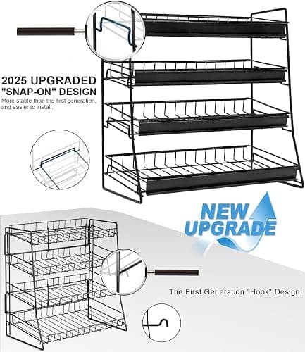 Candy Display Rack, 4 Tier Candy Organizer, Snack Organizer for Countertop, Snack Shelf Chip Rack for Store, Metal Snack Display for Counter, Concession Stand Snack Stand for Store Office Theatre thumbnail 5