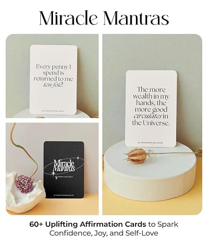 Tangobird Affirmation Cards For Women Miracle Mantras Positive Affirmartions cards 60 Daily affirmations for women for Self-Care, Love and Wealth -Gifts for women. thumbnail 4