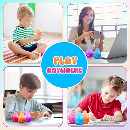 Fidget Toys Stress Cube, Cube Squishies Anxiety Stress Relief, Ice Squishy Stress Cube-Drop Malt Sugar Balls, Sensory Toys for Kids with Autism, Fidgets for Classroom Prize Toys (1pack Pink) thumbnail 6