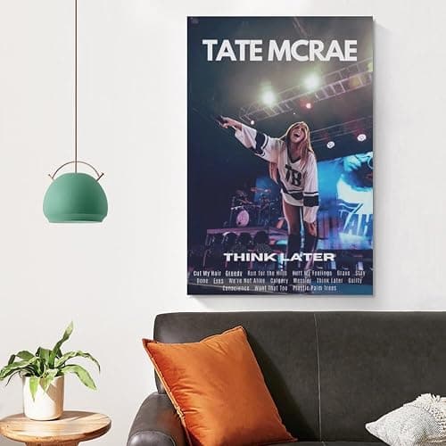 Tate McRae THINK LATER Posters & Prints on Canvas Wall Art Poster for Room Decor Unframe:16x24inch(40x60cm) thumbnail 5