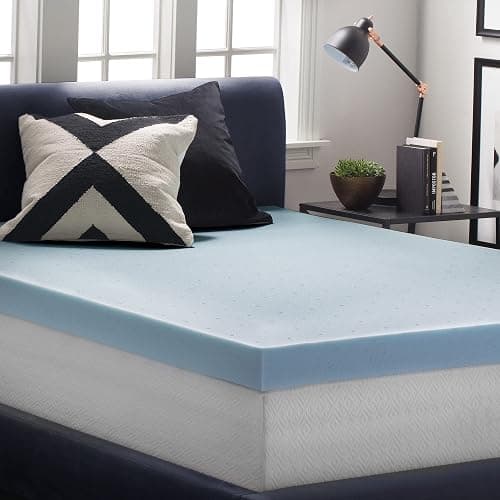 LUCID 4 Inch Gel Memory Foam Mattress Topper-Ventilated Design-Ultra Plush-Twin thumbnail 6