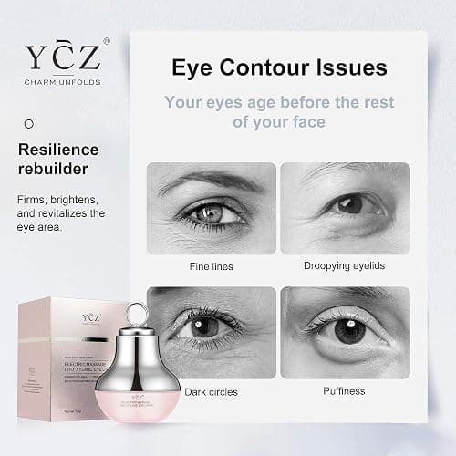 Ycz Electric Massage Eye Cream for Dark Circle, Firm and Smooth of Fine Lines, Tired Eye Refreshment with Gentle Vibration, for Anti-Wrinkle, Firming, Moisturizing thumbnail 4