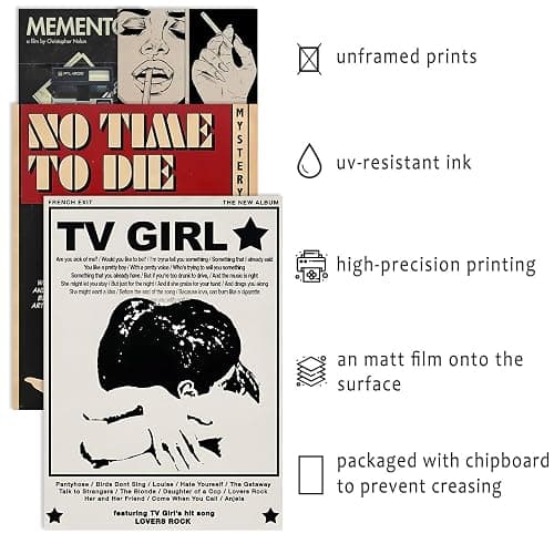 Downtown Girl Room Decor Y2K Posters for Bedroom,Retro Coquette Wall Decor,Trendy TV Girl Posters Y2K Wall Art,Rockstar Vintage Wall Art Prints 2000s Coquette Wall Collage Kit for Teen Girls Dorm,Unframed thumbnail 5