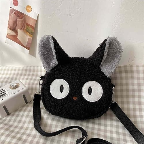 Lefe Liee cute cat purse for girls, kawaii plush anime crossbody bag, cat themed gifts for girls, mini novelty toddler purse for teen, teen trendy stuff, fluffy tote bag thumbnail 3