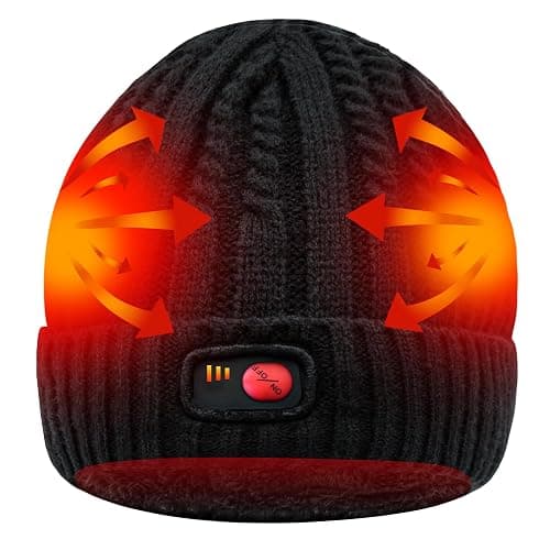 Svpro Battery Heated Beanie Hat - Rechargeable Warm Winter Cap - Image 1