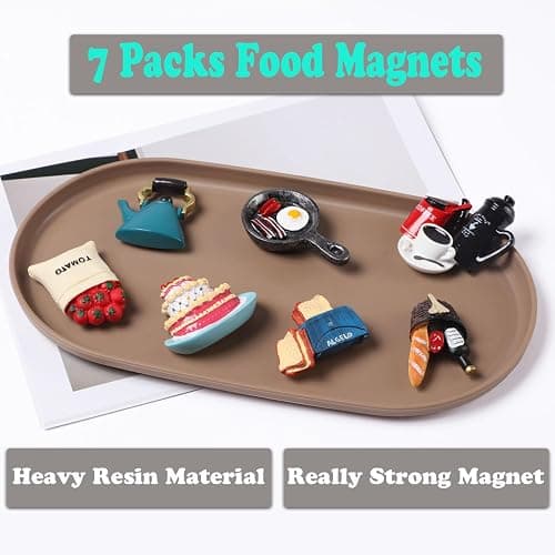Food Fridge Magnets for Fridge Fun Cute Magnet Refrigerator Stickers for Kitchen Magnet Decorative Strong Resin Magnets Home Decor Office 7PACK thumbnail 3