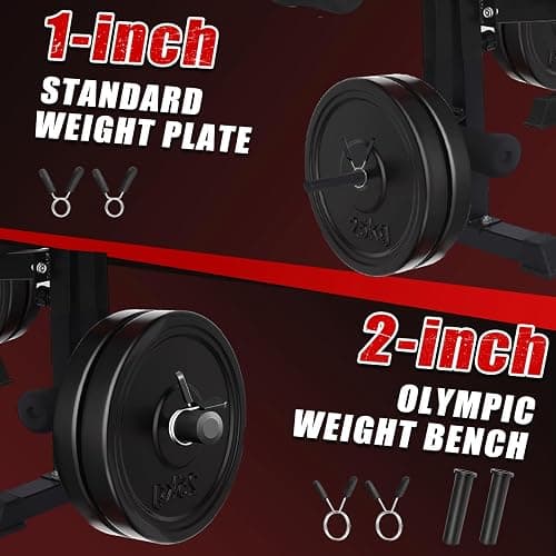 MAIDOMA 1500LBS 8 in 1 Olympic Weight Bench Set with Leg Extension/Curl and Preacher Curl, Bench Press Set and barbell Rack with Safety Bar Catches, Foldable Workout Benches for Home(US Stock) thumbnail 6