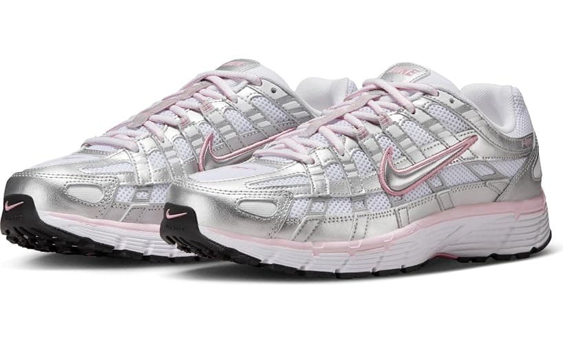 W NIKE P-6000 "WHITE/METALLIC SILVER-ELEMENTAL PINK" thumbnail 2