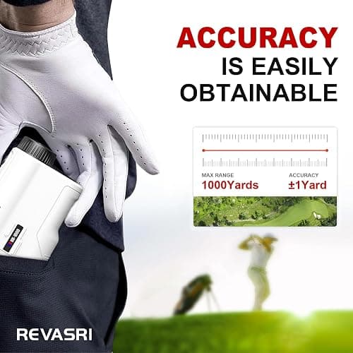 REVASRI Golf Rangefinder with Slope and Pin Lock Vibration, External Slope Switch for Golf Tournament Legal, Rangefinders with Rechargeable Battery 600/1000YDS Laser Range Finder thumbnail 5