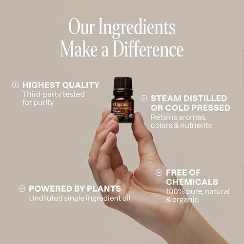 Cliganic Organic Aromatherapy Essential Oils Gift Set (Top 8 - The Iconics), 100% Pure - Peppermint, Lavender, Eucalyptus, Tea Tree, Lemongrass, Rosemary, Frankincense & Orange thumbnail 6
