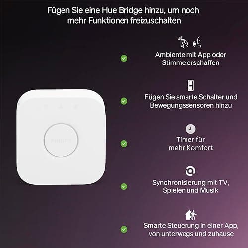 Philips Hue Essential Smart LED A60 Glühbirne,white and color, E27-Fassung, 8 W, 2200 K–6500 K, 806 lm, dimmbar, kompatibel mit Alexa, Google Assistant und Apple Home, 4er-Pack thumbnail 7