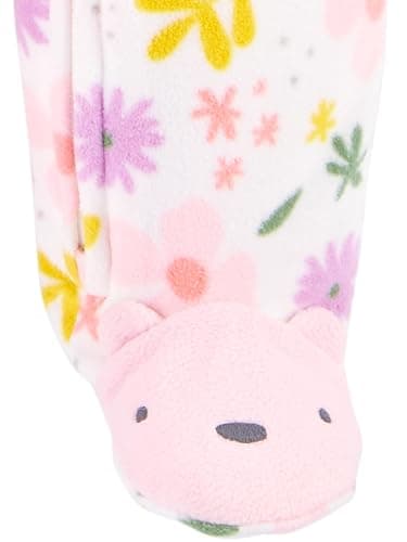 Simple Joys by Carter's Baby Girls' Cotton and Fleece Footed Sleep and Play, Pack of 2 thumbnail 6