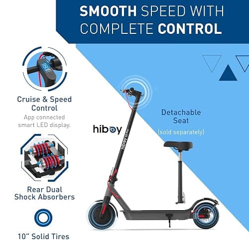 Hiboy S2 Series/MAX Pro/Titan Series Electric Scooter, 350-2000W Motor, 8.5-11" Tires, 17-80 Miles Range E Scooter, 19-31 Mph Folding Commuter Electric Scooter for Adults thumbnail 6