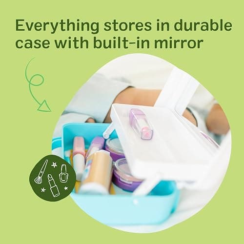 Melissa & Doug Love Your Look Pretend Makeup Kit Play Set – 16 Pieces for Mess-Free Pretend Play (Does NOT Contain Real Cosmetics) thumbnail 6