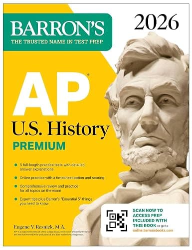 AP U.S. History Premium, 2026: Prep Book with 5 Practice Tests + Comprehensive Review + Online Practice (Barron's AP Prep) - Image 1