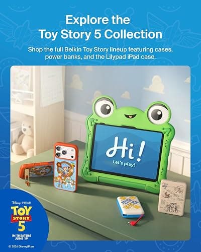 Belkin Disney Pixar Toy Story 5 Lilypad iPad A16 Kids Case, 11th/10th Gen | Shockproof Protective Kids Case for iPad A16 11th Gen and 10th Gen with Easy-grip Handle, Kickstand, Durable Non-toxic Design thumbnail 12