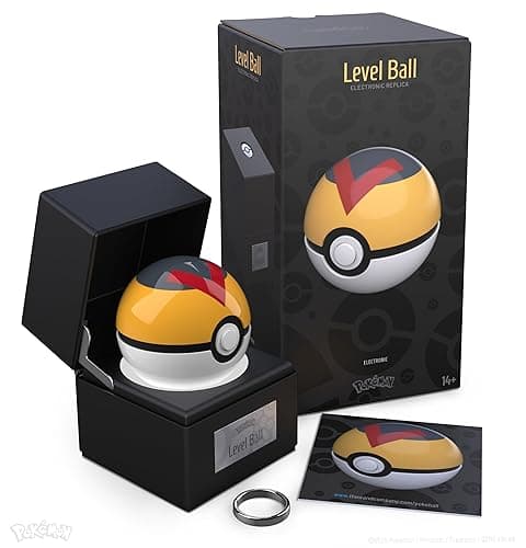The Wand Company Original Poké Ball Authentic Replica - Realistic, Electronic, Die-Cast Poké Ball with Display Case Light Features – Officially Licensed by Pokémon - Image 1