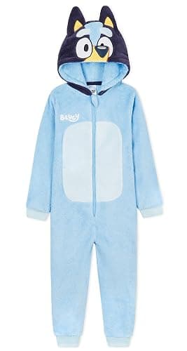 Bluey Fleece Jumpsuit for Boys Toddlers Hooded Romper Fleece Pajamas Boys Gifts - Image 1