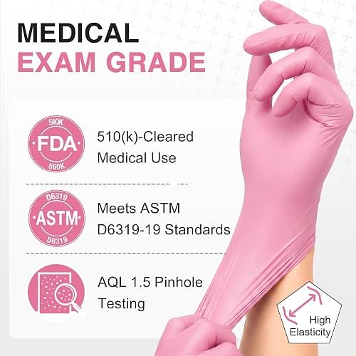 Schneider Medical Nitrile Exam Gloves, 4-mil Medical Gloves Disposable Latex Free, Powder Free, Food Safe Glove thumbnail 2
