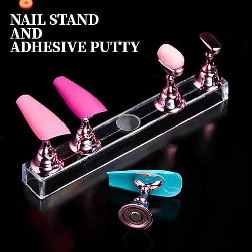 Clear Coffin Nail Tips, Teenitor Long Coffin Nails Full Cover, 600pcs Clear Fake Nails Ballerina False Nails Press On Nails, Glue On Nails, Acrylic Nail Clipper, Nail Stand for DIY Fake Nails thumbnail 5