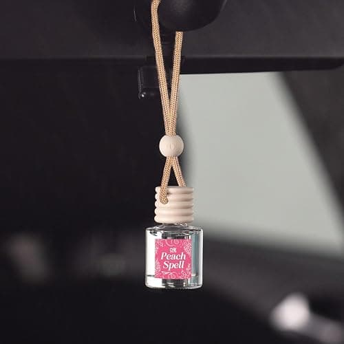 CANDECraftCo Car Air Hanging Fragrance Oil, Car Auto Freshener for Essential Oils, Scents Fragrance Aromatherapy Automobile Diffuser, Long Lasting (Peach Spell) thumbnail 3