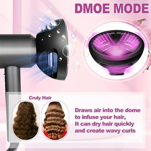 YTCHYYSK New Wave+Curl Diffuser Nozzle for Dyson Supersonic Hair Dryer HD01 HD02 HD03 HD04 HD08 HD15 HD16 Accessories, Attachemnt Parts No 973924-01, One Tool Two Mode for Wavy Curly or Coily Hair thumbnail 3