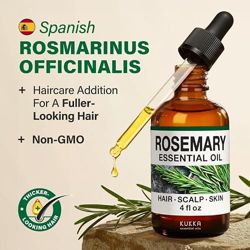 KUKKA Rosemary Essential Oils - 4 Fl Oz - for Hair, Skin, Diffuser, Aromatherapy & DIY Soap Making Scent thumbnail 3