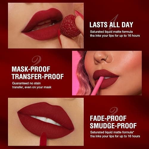 BestLand 12Pcs Matte Liquid Lipstick + Lip Liner Pens Set, One Step Lips Makeup Sets Pigment Velvety Nude Lip Stain Waterproof Long Wear Lip Gloss Make up Gift Set (Set C) thumbnail 6