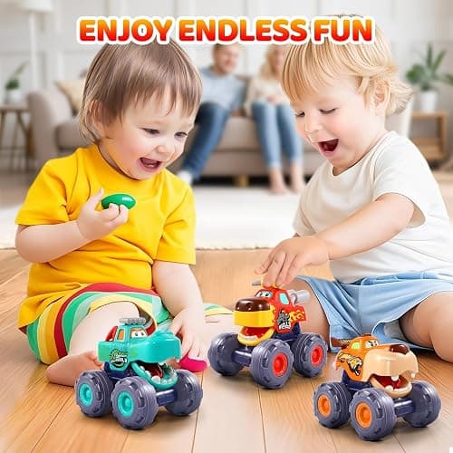 OCATO Car Toys for 1 Year Old Boy Gifts, Pull Back Monster Truck Toy Cars for Toddlers 1-3, 1 2 3 One Year Old Boy Birthday Gift 1st Vehicles Kids Stocking Stuffers Toddler Baby Boys Toys 12-18 Months thumbnail 4