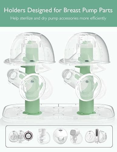 Momcozy 3 Layers Large Bottle Sterilizer and Dryer, Fast Sterilize and Dry, Universal Bottle Sterilizer for All Bottles & Breast Pump Accessories, Touch Screen & Auto-Off Bottle Sanitizer - Green thumbnail 5