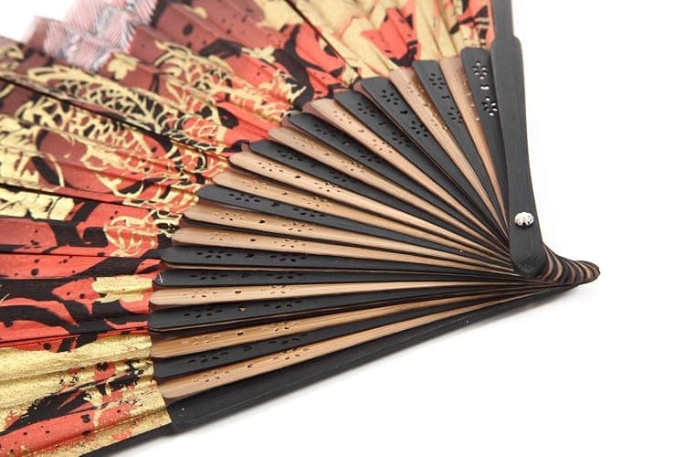 Terra Distribution Folding Fan [Japan Import] Hand Fans for Women Foldable, Japanese Fan, Unique Design, Handmade Bamboo, Silk Fan, 8.6" (22cm), Abanicos de Mano (900 (Dragon, Tiger)) thumbnail 4