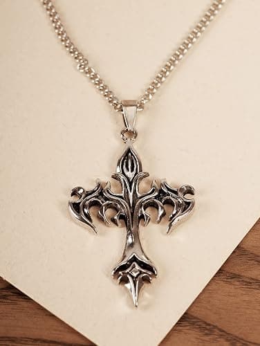 Sacina Gothic Layered Cross Choker Necklace, Goth Emo Grunge Necklace, Goth Jewelry, Halloween Christmas Jewelry Gift thumbnail 6