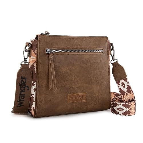 Wrangler Crossbody Purses for Women Vegan Leather Shoulder Bag Handbags - Image 1