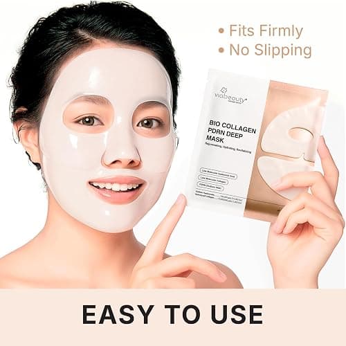 VIABEAUTY Bio Collagen Face Mask with PDRN and Hyaluronic Acid - Hydrogel Collagen Mask Overnight - Deep Hydrating, Glass Skin, Firming & Rejuvenating Skincare| 1.41oz(40g) x 4ea thumbnail 6