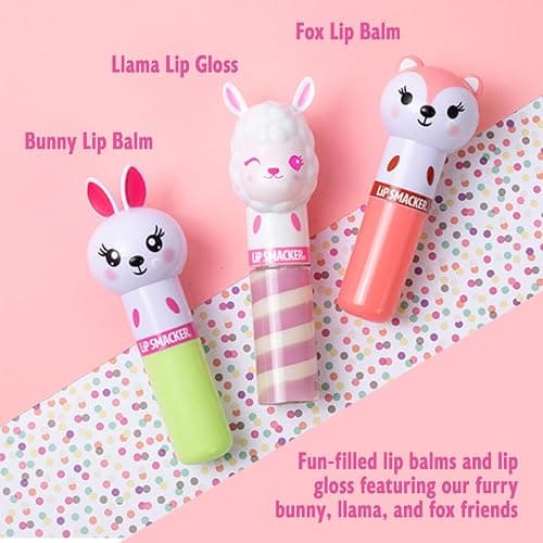 Lip Smacker Lippy Pals, Unicorn, Panda, Kitten, Lip balm for Kids - Foxy Apple, Hoppy Carrot Cake, Strawberry Llama thumbnail 3