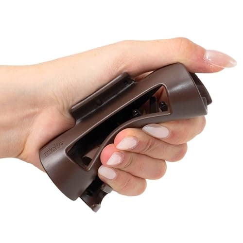 The Original Mello Hair Claw Clip Squishy Claw Clip Made in Korea Patent Pending 30021976 (Dark Brown, Medium) - Image 1